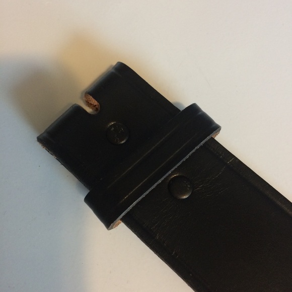 Vintage NOS Black Leather Western Style Belt, 32 - Picture 4 of 6